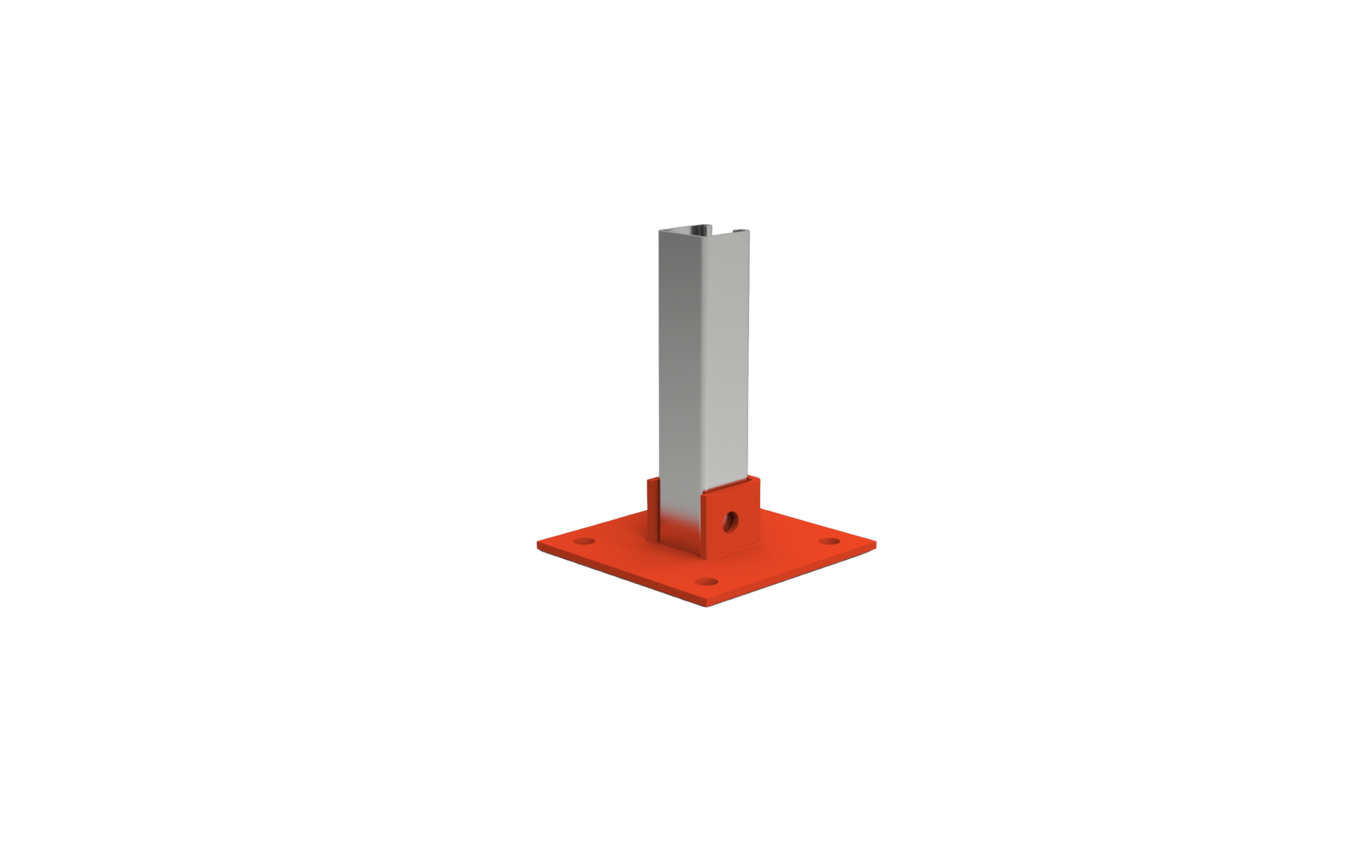 SINGLE CHANNEL BASE PLATE 4 HOLE