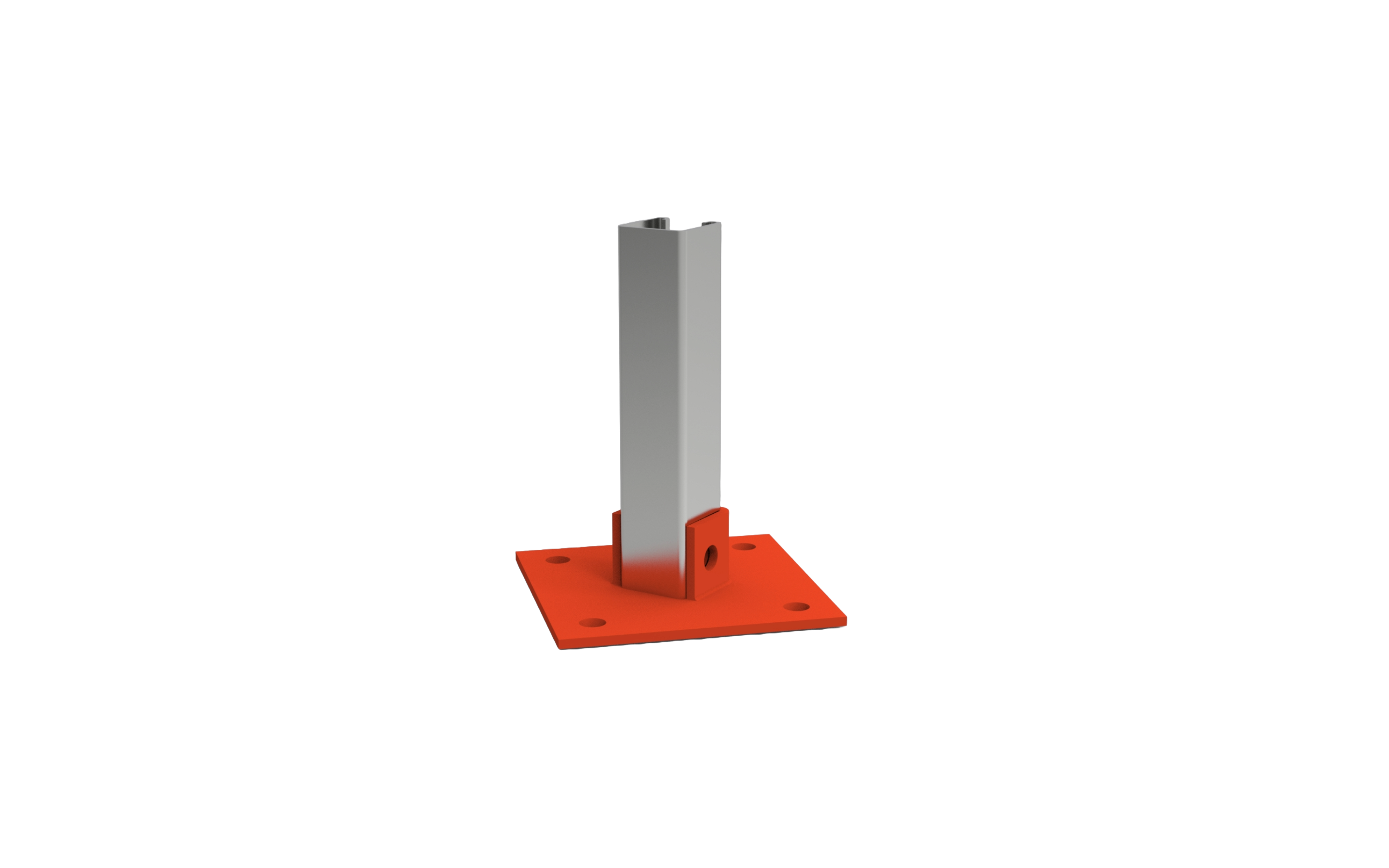 SINGLE CHANNEL BASE PLATE 4 HOLE